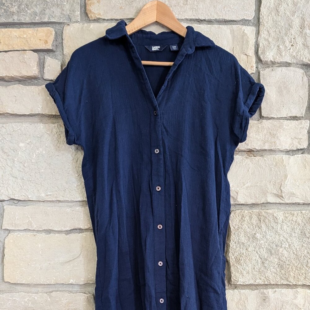 Lands' End cap sleeve maxi dress